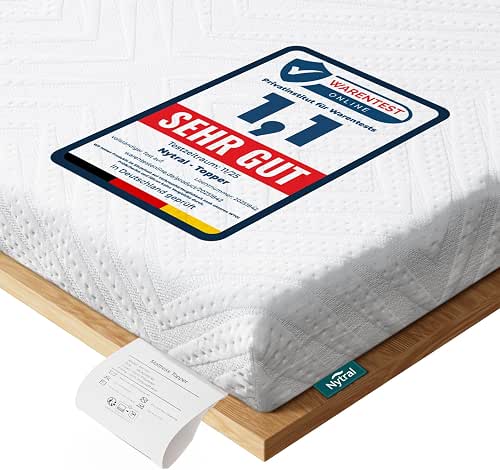 Topper 180x200cm,Atmungsaktiv & Waschbar, Matratzentopper für Boxspringbett, Wohnwagen & Schlafsofa