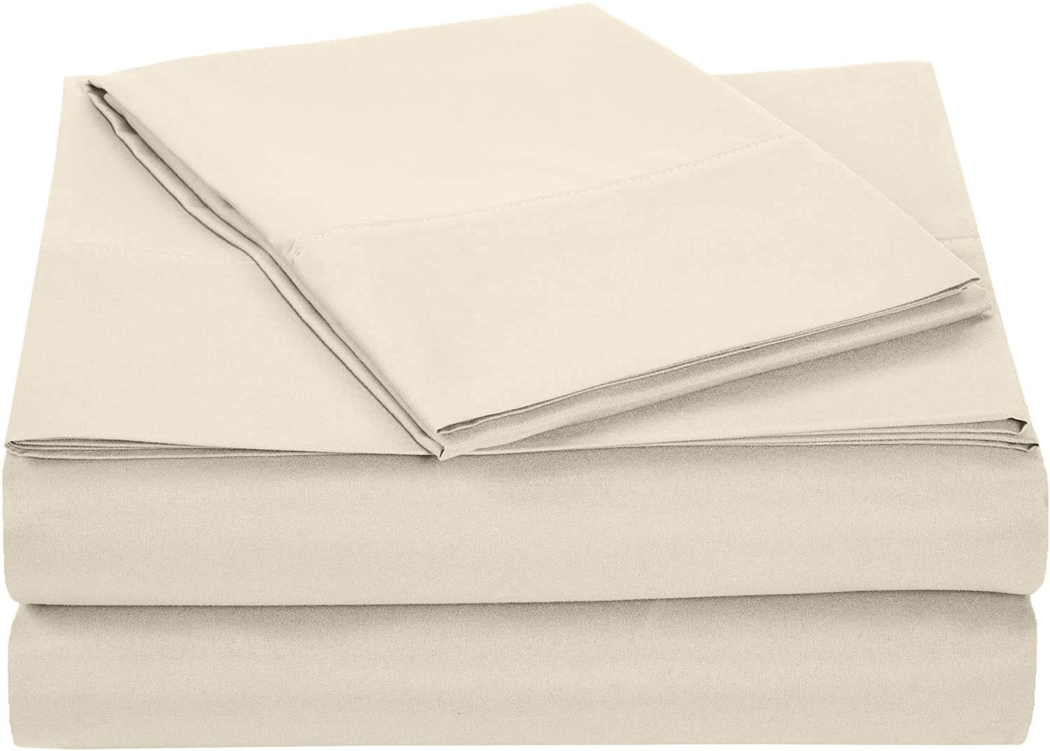 5PCS Cotton Bed Sheet Set 800 Thread Count 100 Ultrafine Cotton 2 Pillowcases Fitted Sheet Flat Sheet Ruffle