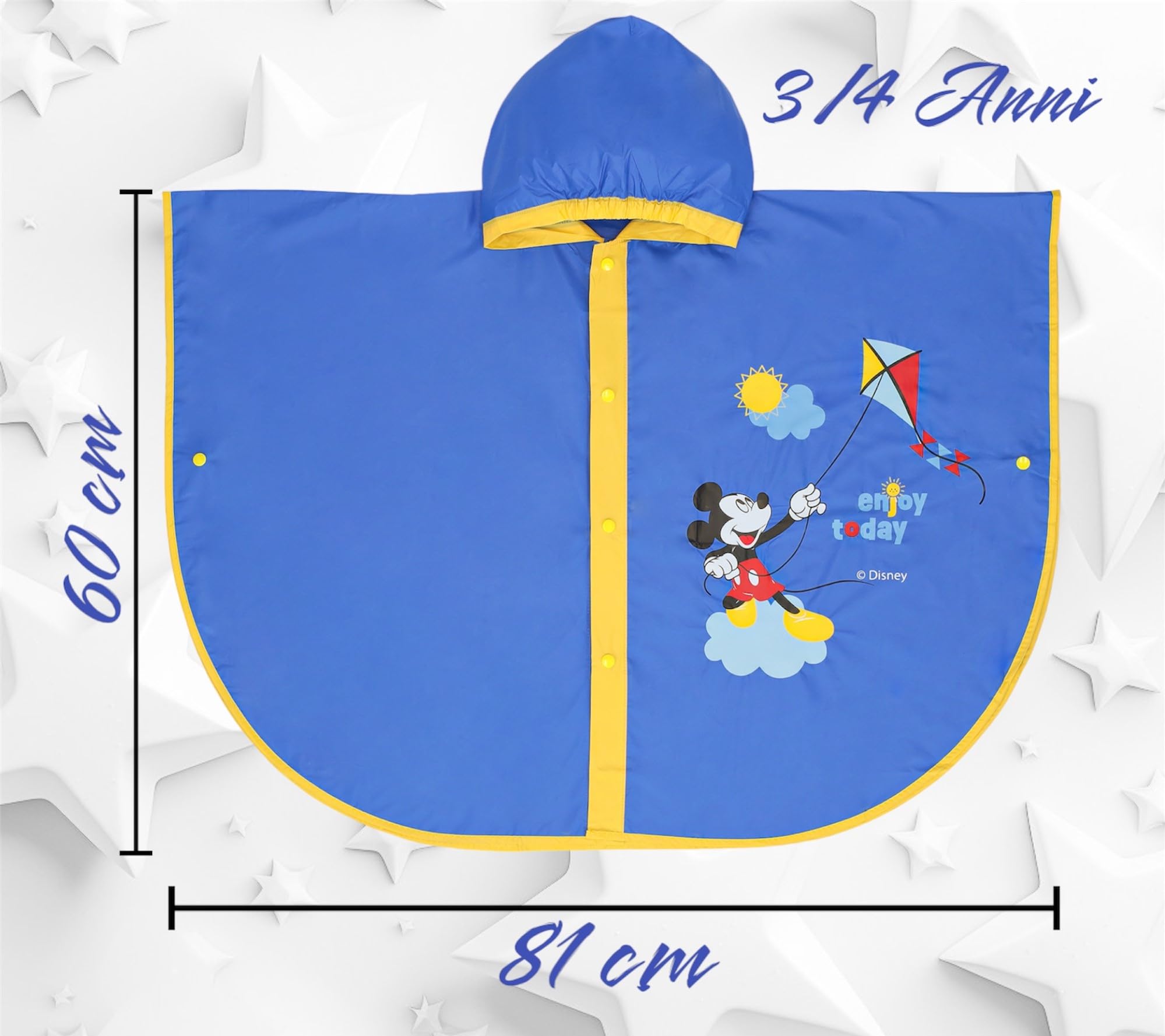 Capa de lluvia Minnie Mickey Mouse Niña Impermeable Años Poncho Antilluvia Capa Niña Niños Chaqueta Niño Kway Regalo Cumpleaños Ropa
