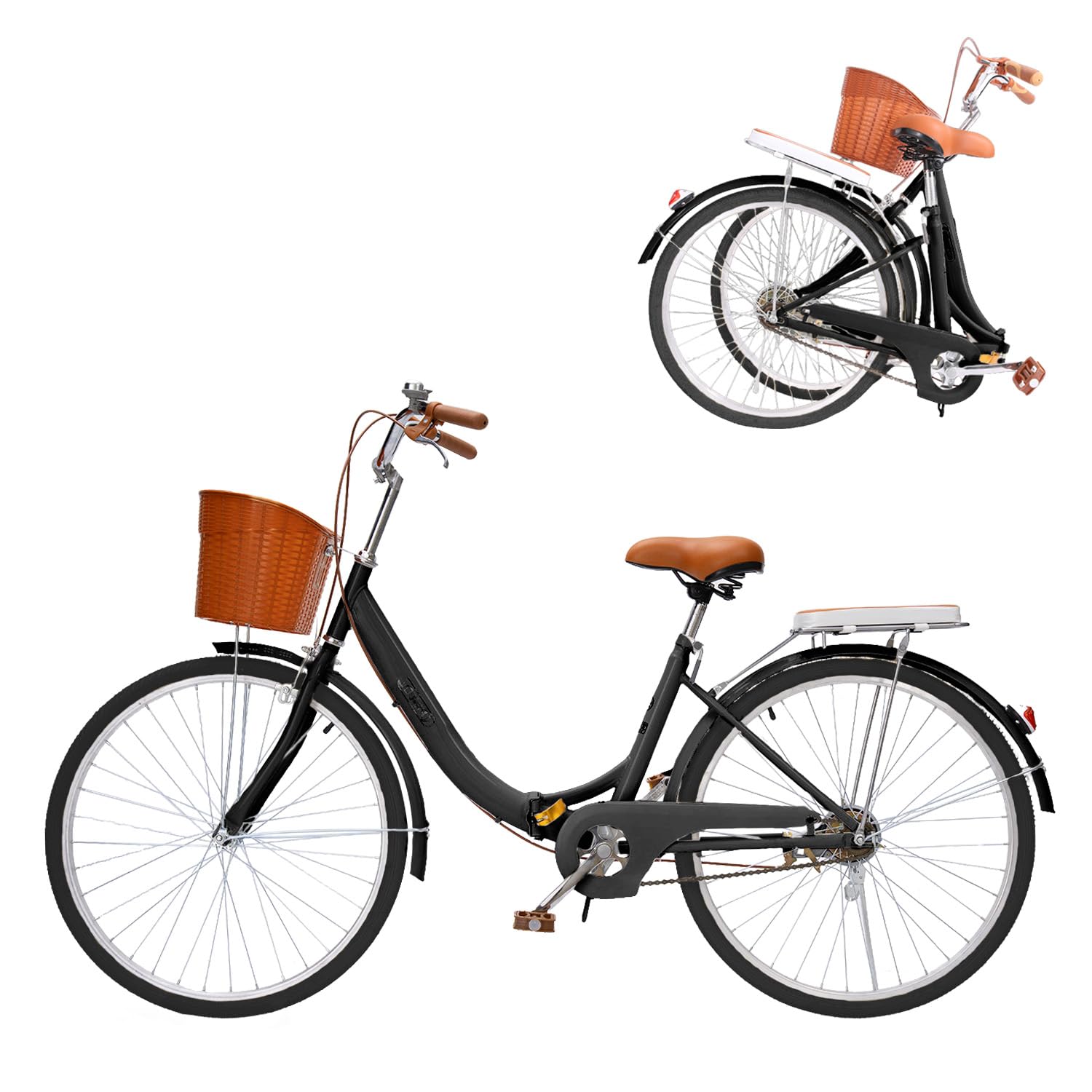 Amazon | 【95%完成品！】Essgudo 女の子自転車26インチ 折りたたみ