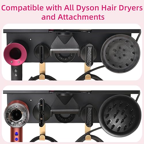 Miniatura 2 de Dyson Airwrap Soporte de pared, soporte para secadora de pelo Dyson Airwrap Hair Styler, soporte de envoltura de aire 2 en 1, soporte para secadora