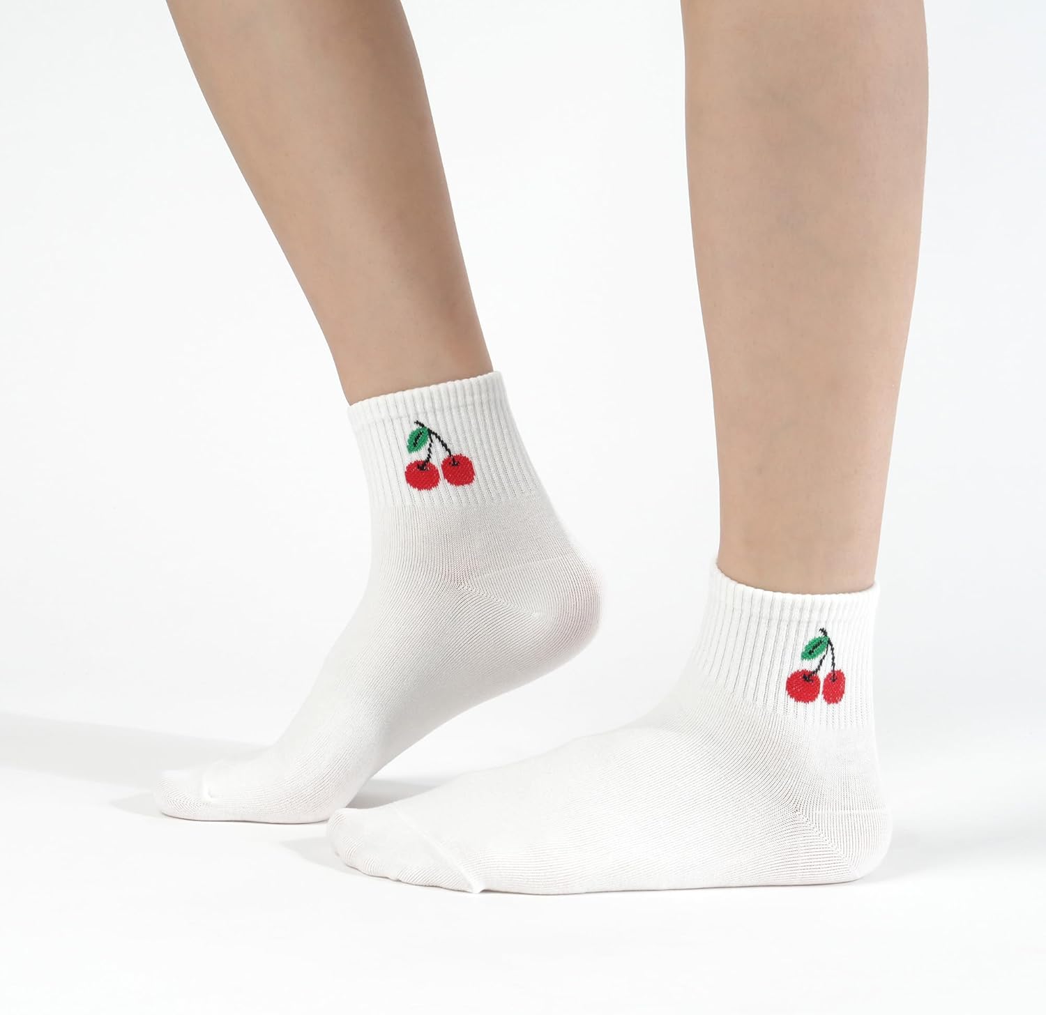 kikiya socks Women Ankle | 4-6 Pairs Heart Design Cute Animal Graphic Novelty Fruit Print Ladies Girls Cotton Socks | US 6-8 - Image 9