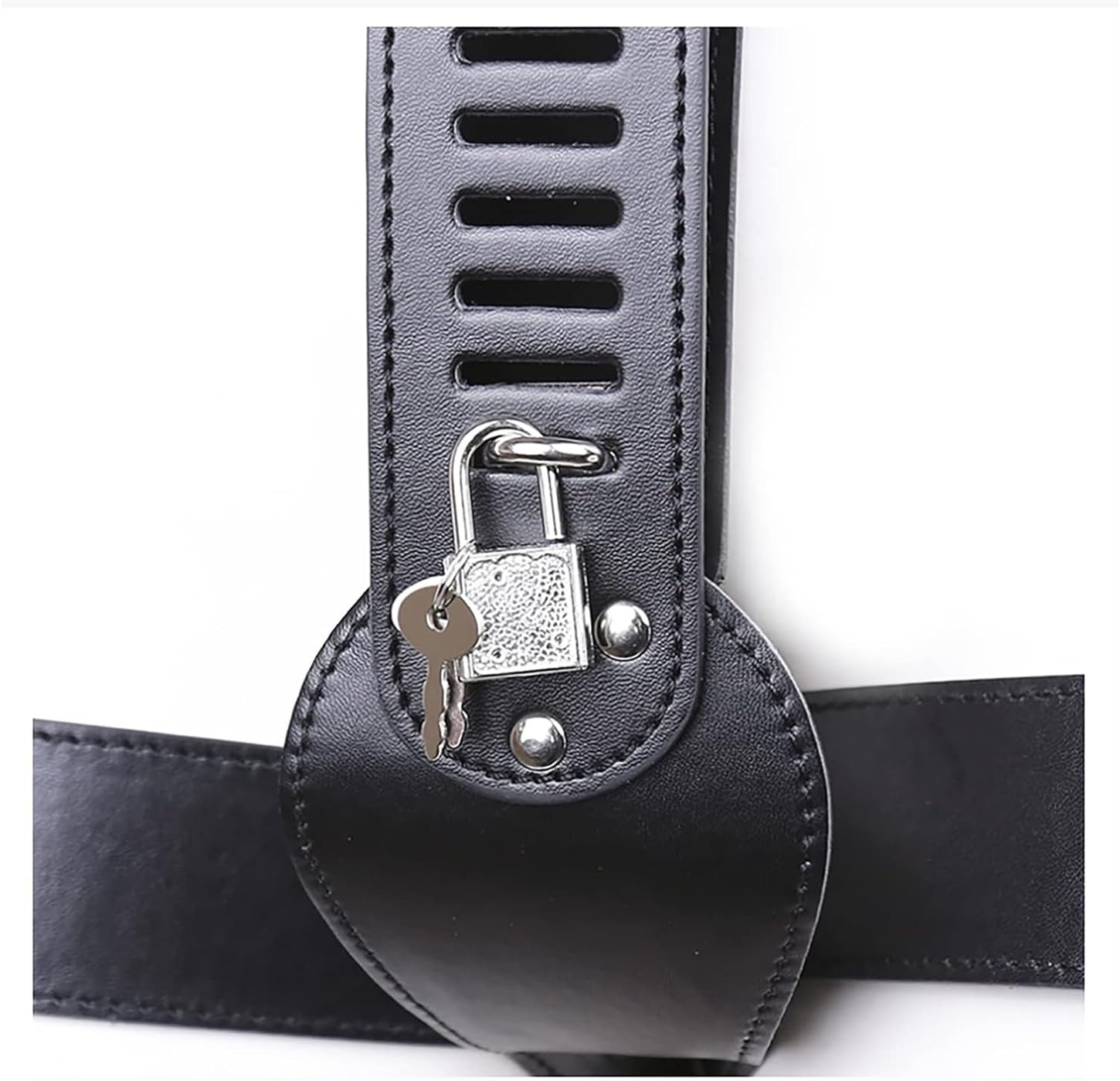 Cintura Multifunzionale in Pelle Nera, Attrezzatura Per Il Fitness, Chiave E Lucchetto Aggiuntivi, Regalo Originale - K14