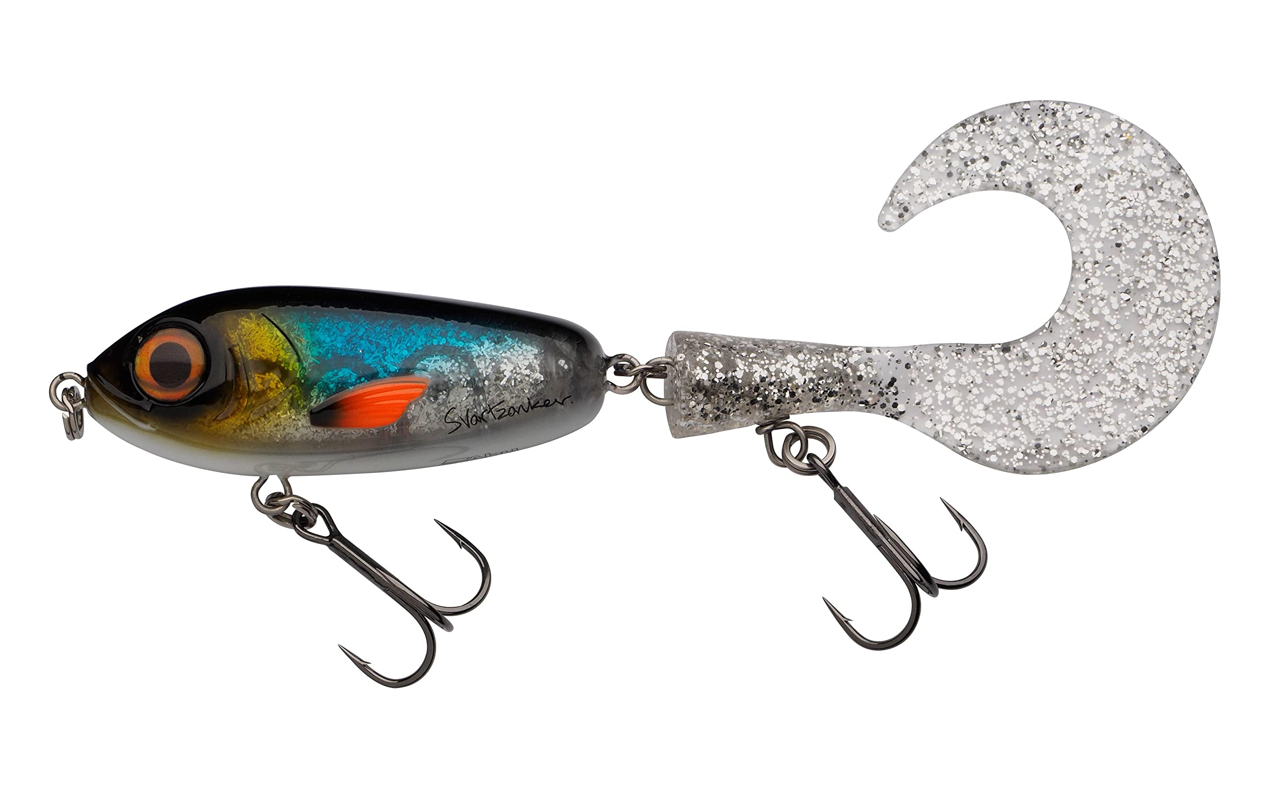 Abu Garcia Svartzonker McMio Pike & Musky Fishing Lure – Floating Jerkbait for Freshwater Predators – Ideal for Pike, Musky, Zander & Perch – Realistic 3D Design, Blue Sunrise 18 cm