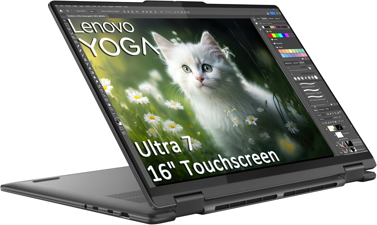 Lenovo Yoga 7i 2-in-1 Business AI PC Laptop, 16" FHD+ Touchscreen, Intel Ultra 7 155U (> i7-1355U), Backlit, FP, IR Webcam, Customized by IST Computers, 16GB DDR5 RAM, 512GB/1TB/2TB SSD, Win 11 Home
