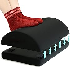 Foot Rest for Under Desk at Work, Adjustable Desk Footrest for Office Chair & Gaming Chair,Ergonomic Footrest Pillow Desk Foot Stool for Home Airplane Car to Relieve Back Knee Pain