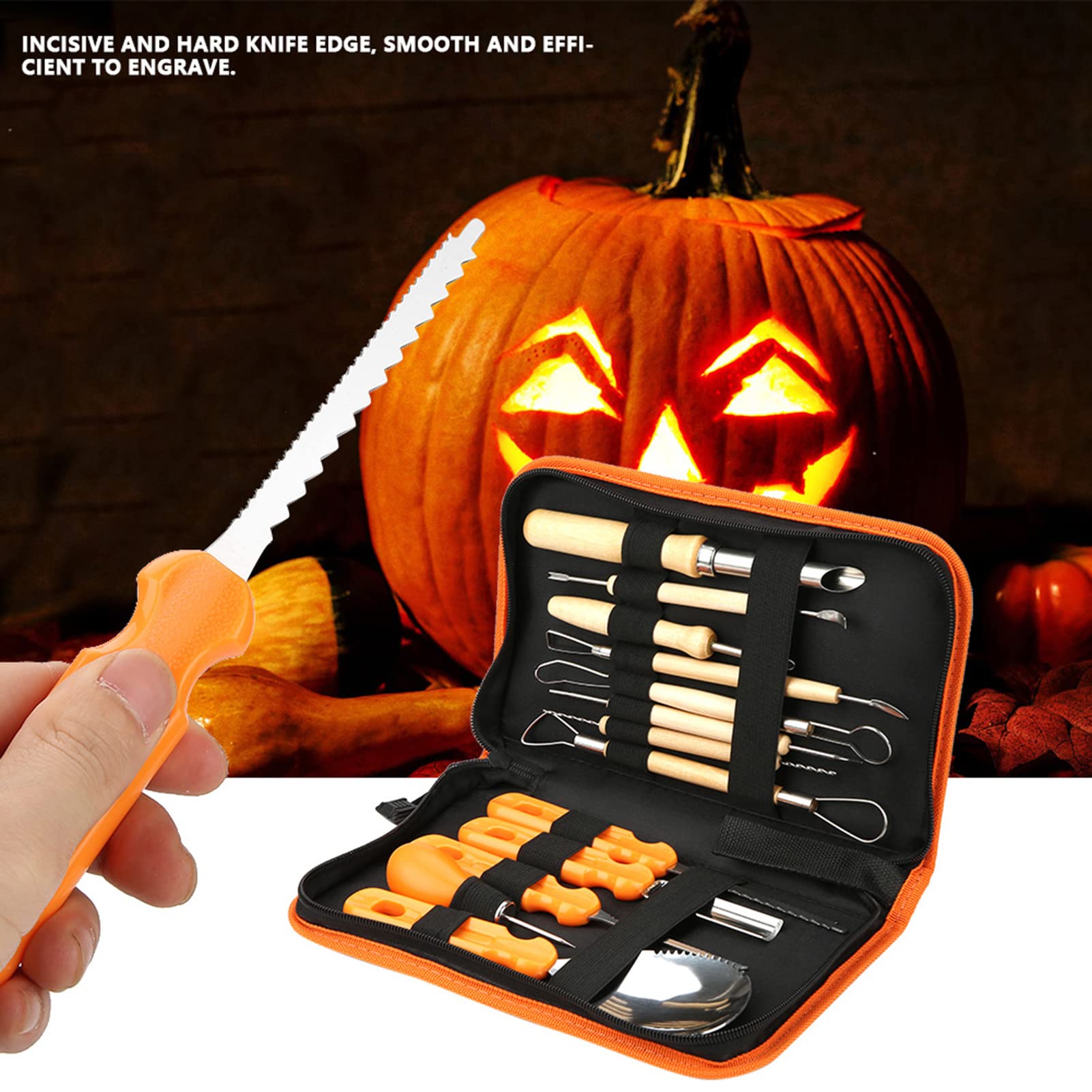 Ymiko Pumpkin Carving Knife Set Smooth Efficient Tools for Halloween Decor Creative Outdoor Activities
