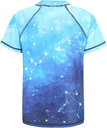 Boys Short Sleeve Swim Shirt for Boys Rash Guard Shirts UPF 50+ Sun Protection Bathing Suits
