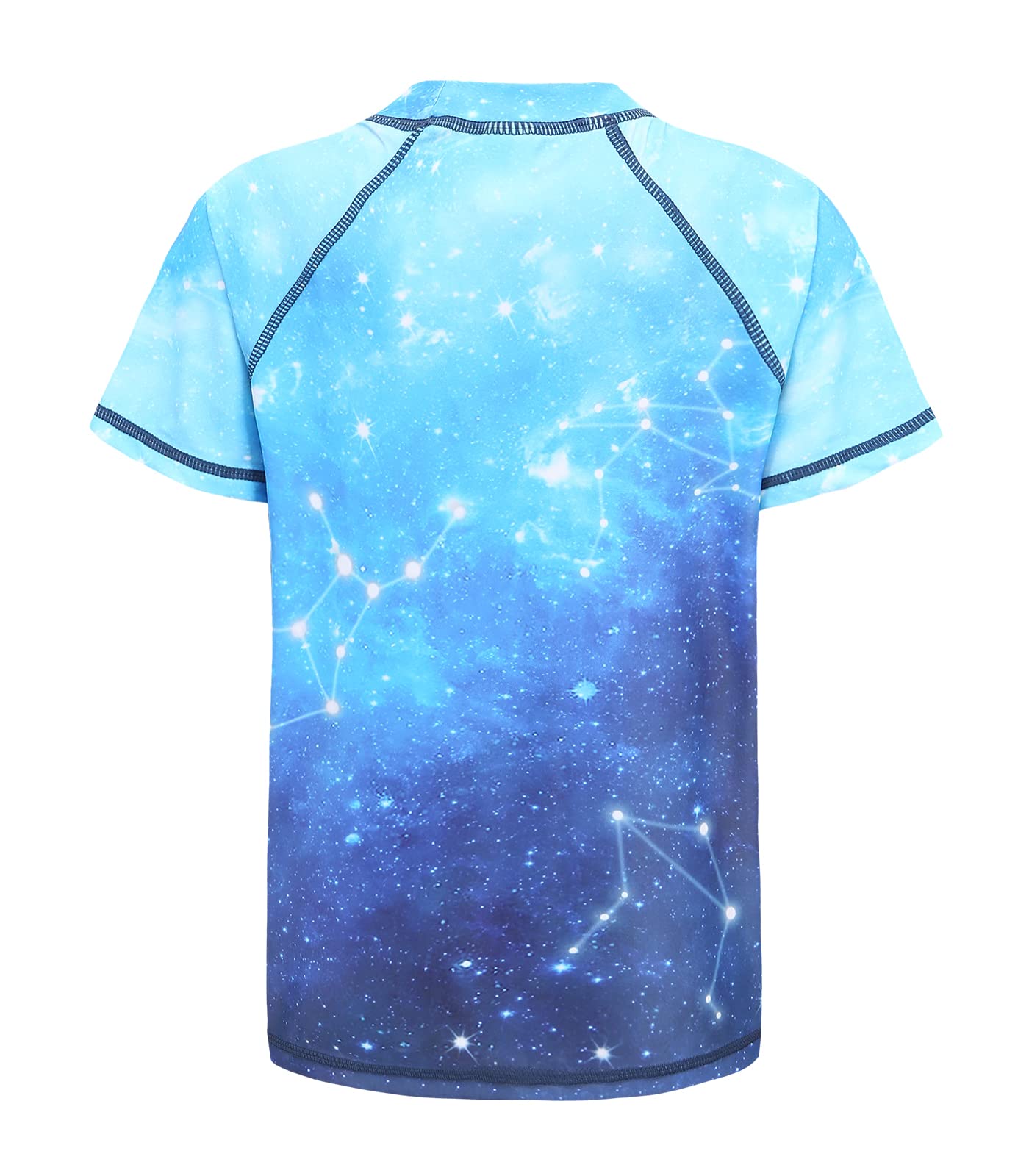 Camiseta de natación de manga corta para niños con protección solar UPF 50+