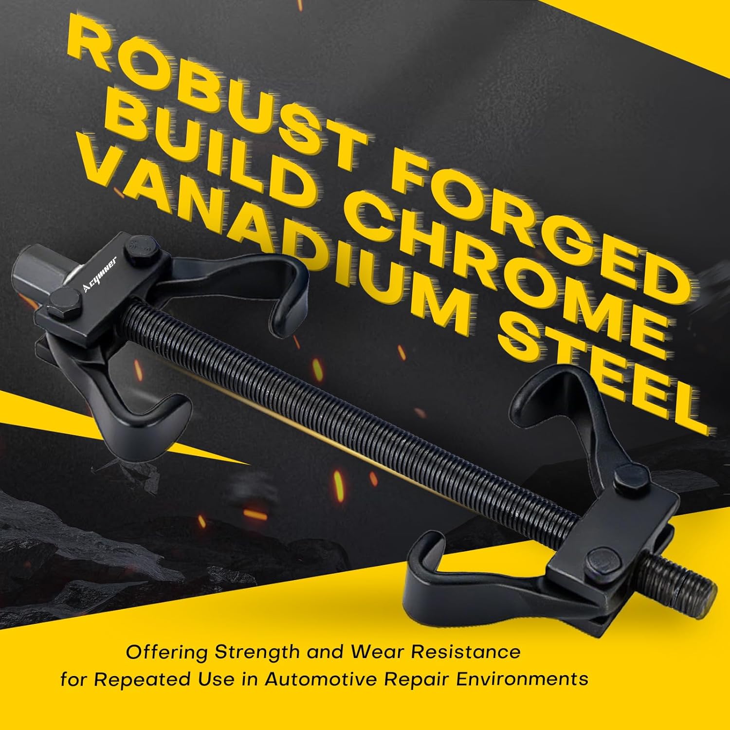 Coil Spring Compressor Tool Set | Coil Spring Compressor for Automotive Suspension, Safely Compress, Remove and Install Strut Coil Springs, Compatible with Most Passenger Cars and Light Trucks