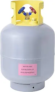 Flame King YSNR501 50 Pound Refrigerant Recovery Cylinder Tank , Gray