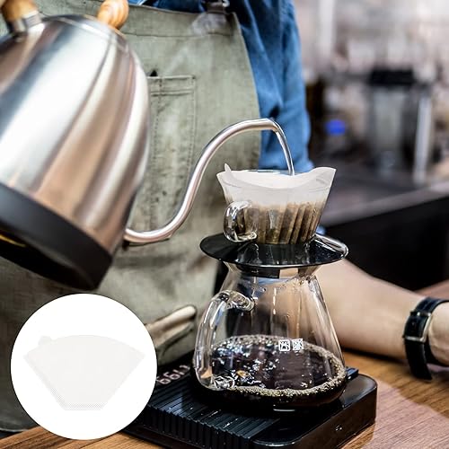 Miniatura 6 de Skylety 500 filtros de café en cono #2, filtros de café, 2 filtros de cono para verter sobre papel natural, filtros de café desechables sin