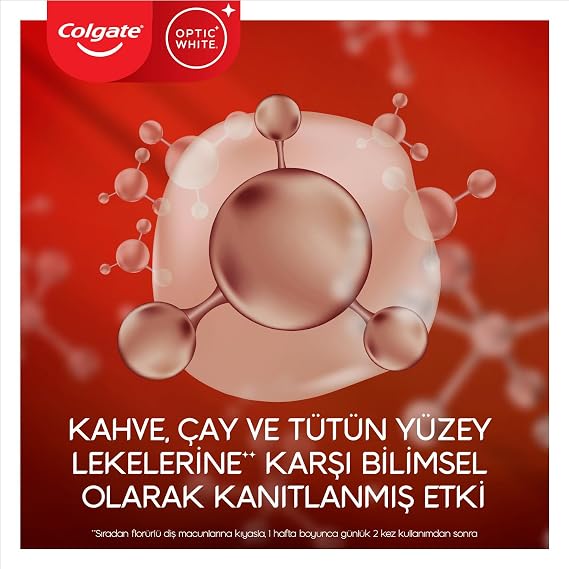 COLGATE Optical White Whitening Toothpaste 50 ml for Coffee, Tea and Tobacco Users