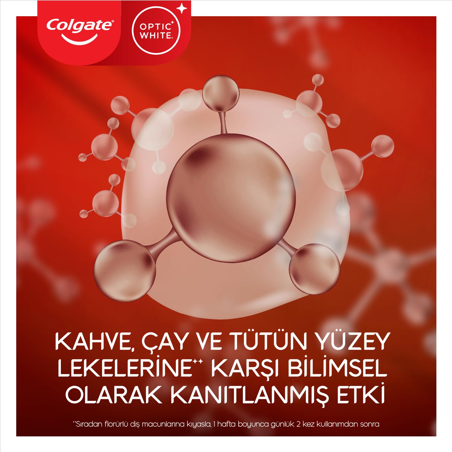 COLGATE Optic White Kahve, Çay ve Tütün Kullanıcıları İçin Beyazlatıcı Diş Macunu 50 ml
