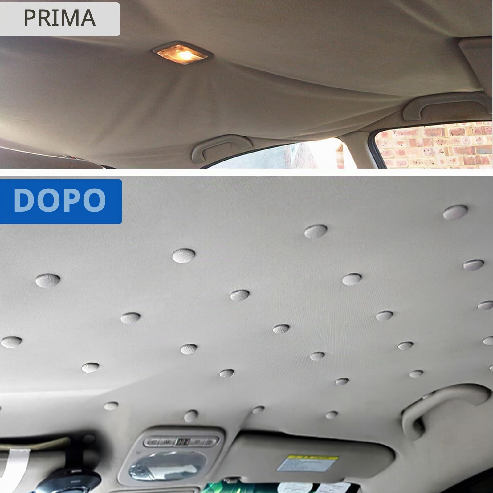 Royouzi 65 Pezzi Kit Riparazione Cielo Auto Rivetti Pulsante Rivestimento Padiglione