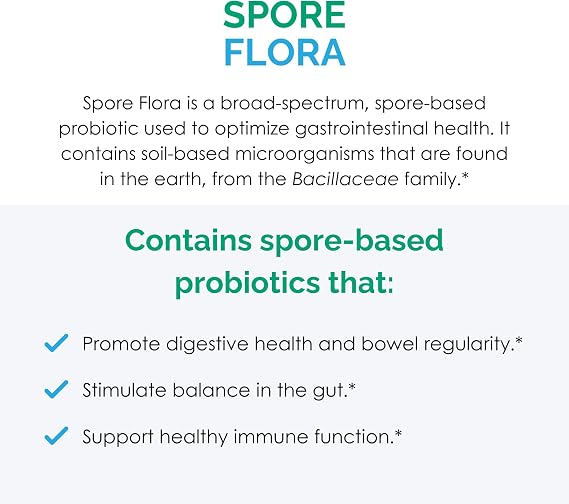 Rootcology by Dr. Izabella Wentz | Spore Flora | Broad-Spectrum Stomach Acid Resistant Spore-Forming Probiotics for Gastrointestinal Health | Five Targeted Bacillus Strains | 60 Vegetarian Capsules