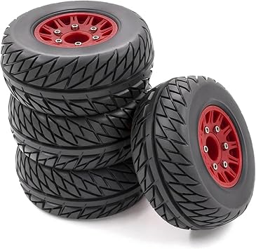 Drift Tire RC Tyres Compatible with for traxxas for Arrma for Tamiya for HSP for Hobao RC Car 4Pcs 1/8 1/10 Short Course Truck Tire Tyre Wheel 12/14/17Mm Hex