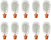 Vista 1 de Kikhope Bolsas de red de protección de frutas con cordón, 10 unidades de malla de barrera de insectos de 29 x 21 pulgadas, bolsas de red