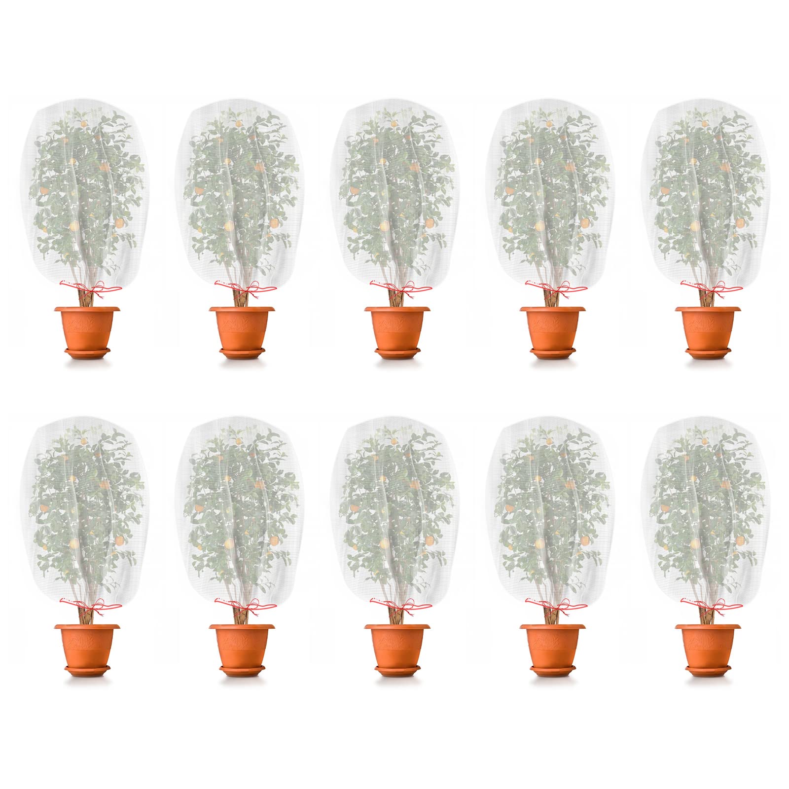 Kikhope 10 Pcs Garden Mesh Netting Bags