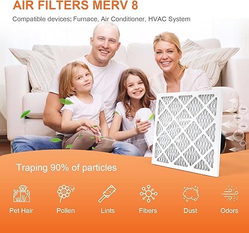Miniatura 2 de Paquete de 4 filtros de aire plisados MERV 8 HVAC AC horno de 14 x 14 x 1 pulgadas para Casa Oficina MPR 600 FPR 5 (Tamaño Real 13.75 x 13.75 x 0.75