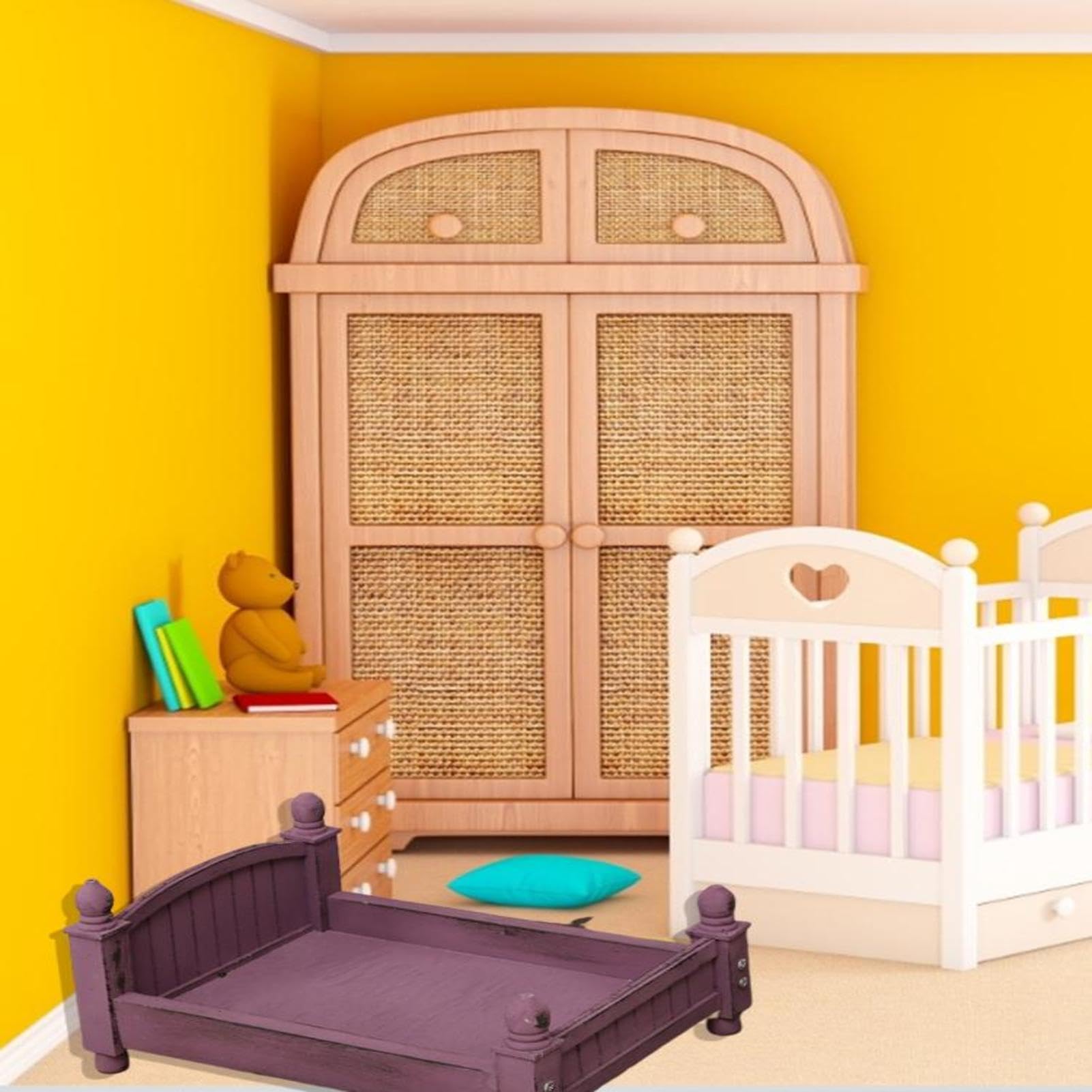Cute Photo Crib, Mini Photography Bed Prop, Picture Display Setup with | Smooth Rounded Frame Design, Natural Wood Craft Build, Studio Nursery Style Accessory, Use