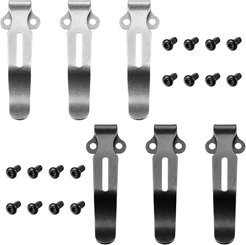 Zhehao 6 piezas de clip de bolsillo de transporte profundo compatible con 535 clips de bolsillo para cuchillos, clips de tornillo para cuchillos
