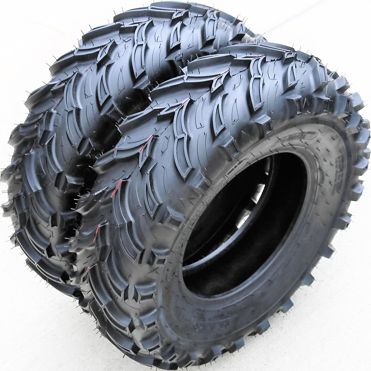 Set Of 2 (TWO) Forerunner Mars B M/T ATV UTV Mud Off-Road Tires-24x8.00-12 24x8-12 24x8x12 40F Load Range 6 Ply BSW Black Side Wall