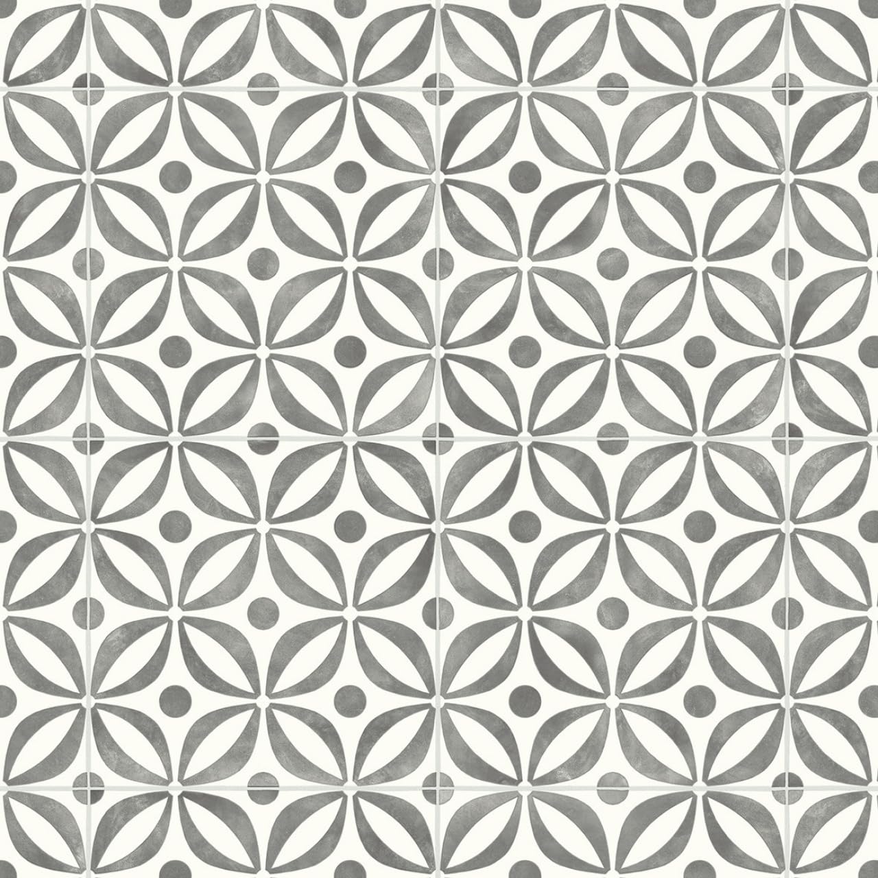 Geometric Spring Tile Effect Vinyl Flooring, slip resistant vinyl roll flooring for kitchen, bathroom, hallway, living space in 2, 3 and 4 metre widths (Gresham, 1m x 4m)