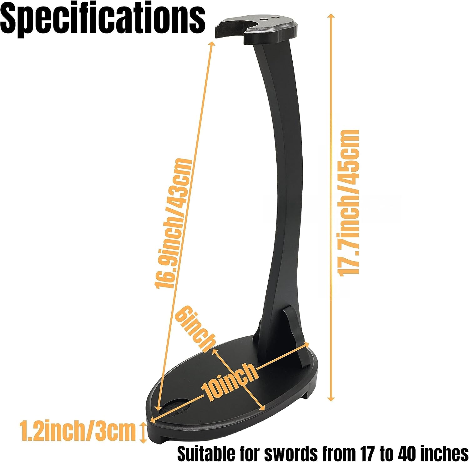 Sword Stand Vertical Samurai Sword Katana Tanto Holder Stand Display Swan Shape 23cm / 44cm / 58cm
