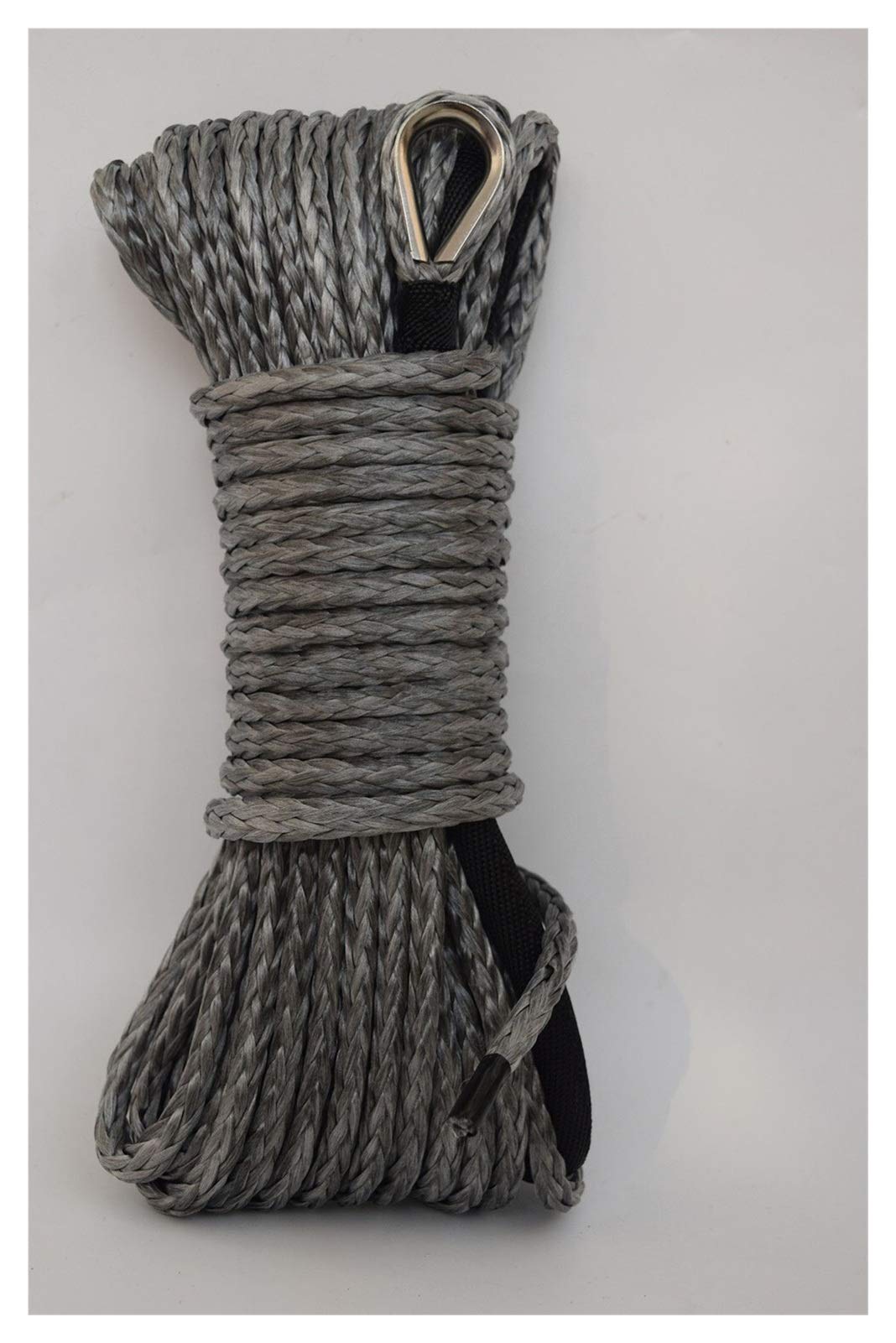 Winch Rope, Grey 6mm*15m Off Road Rope,ATV Winch Cable,ATV Winch Line,Synthetic Rope