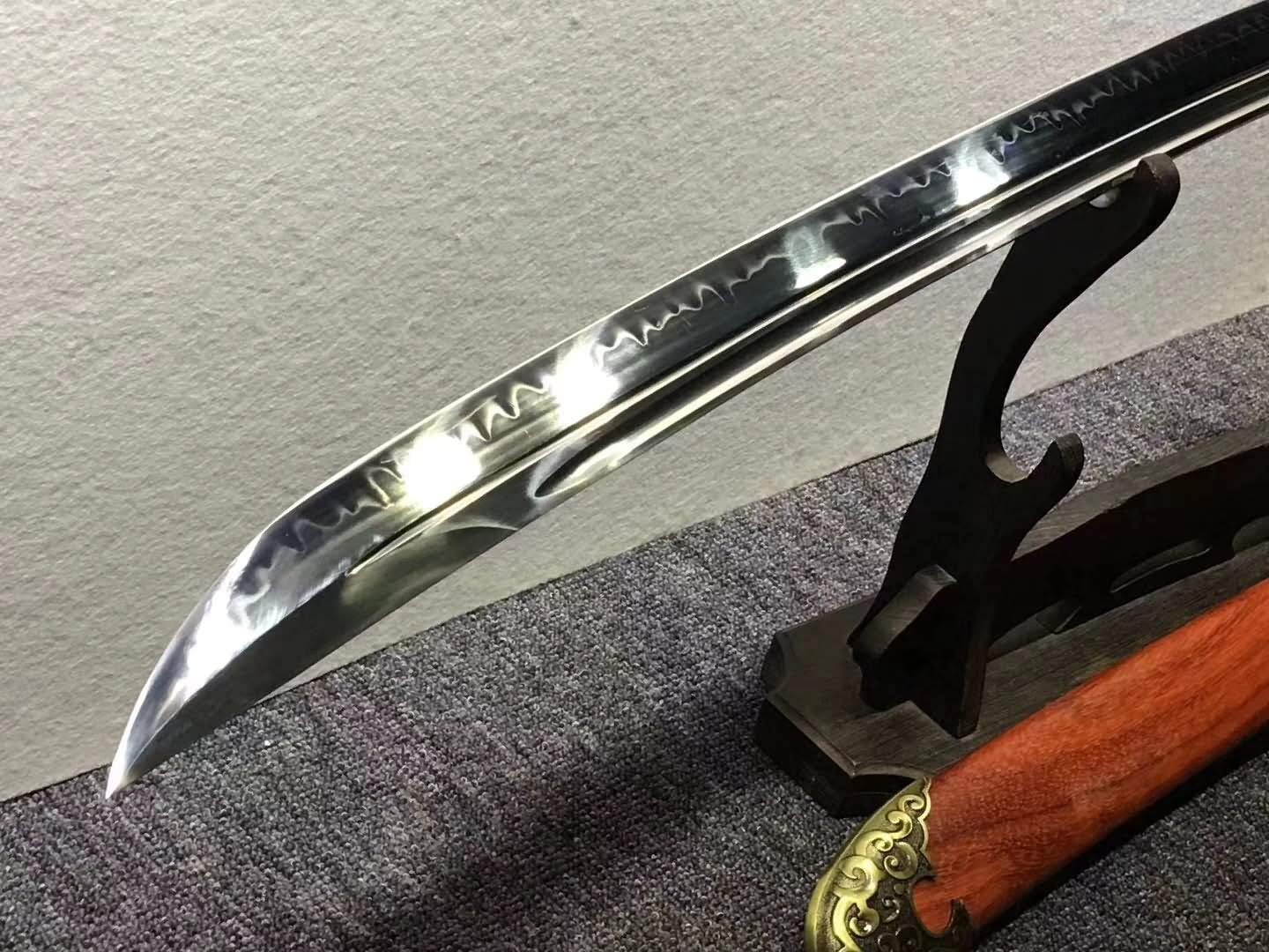 Lin Sword,Broadsword,da dao,High Carbon Steel Burn Blade,Redwood,Alloy