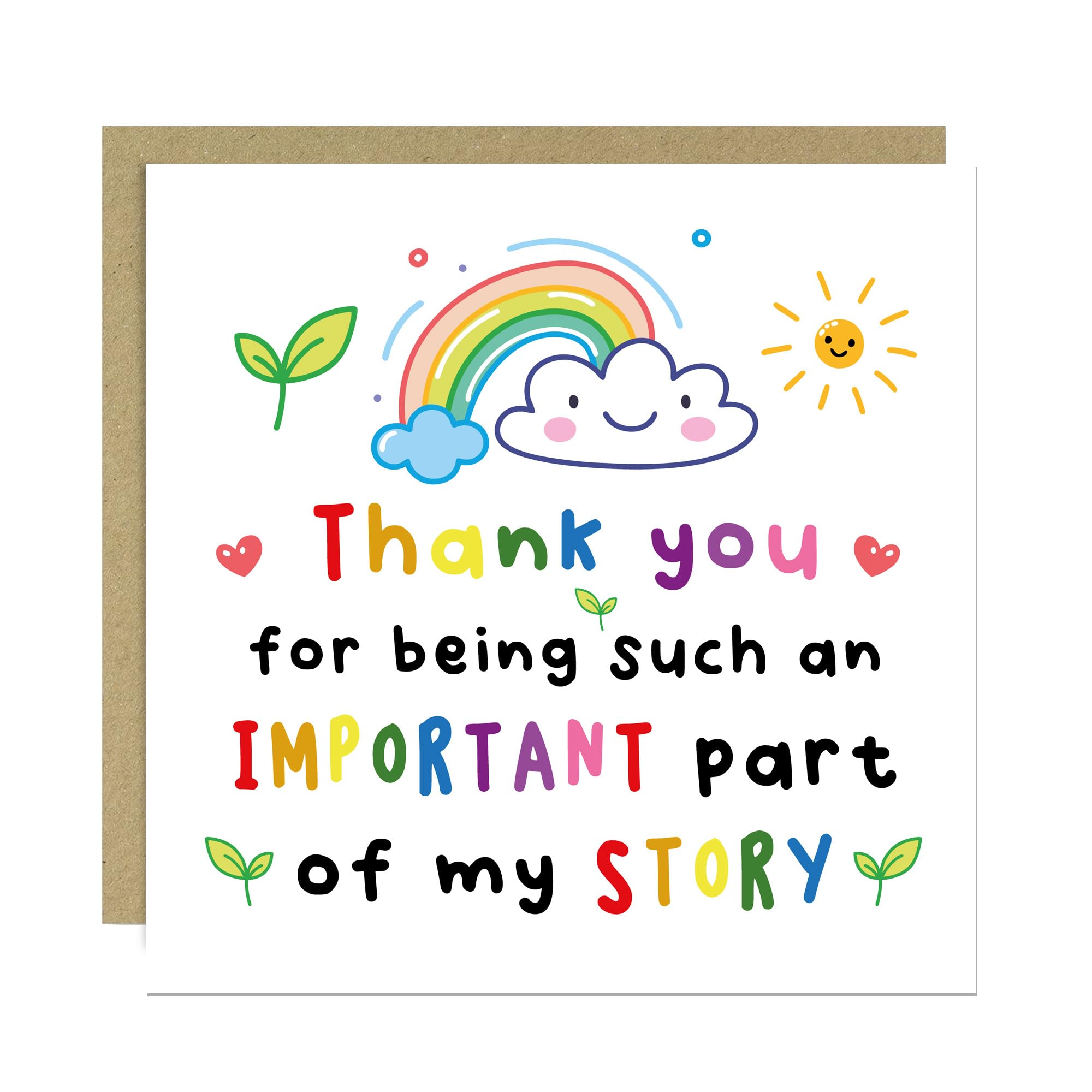 RED OCEAN Thank You Cards for Teacher Important Part Of My Story Teacher Appreciation Card For Thanks With Envelope Included Leaving School Nursery Card From Student Child
