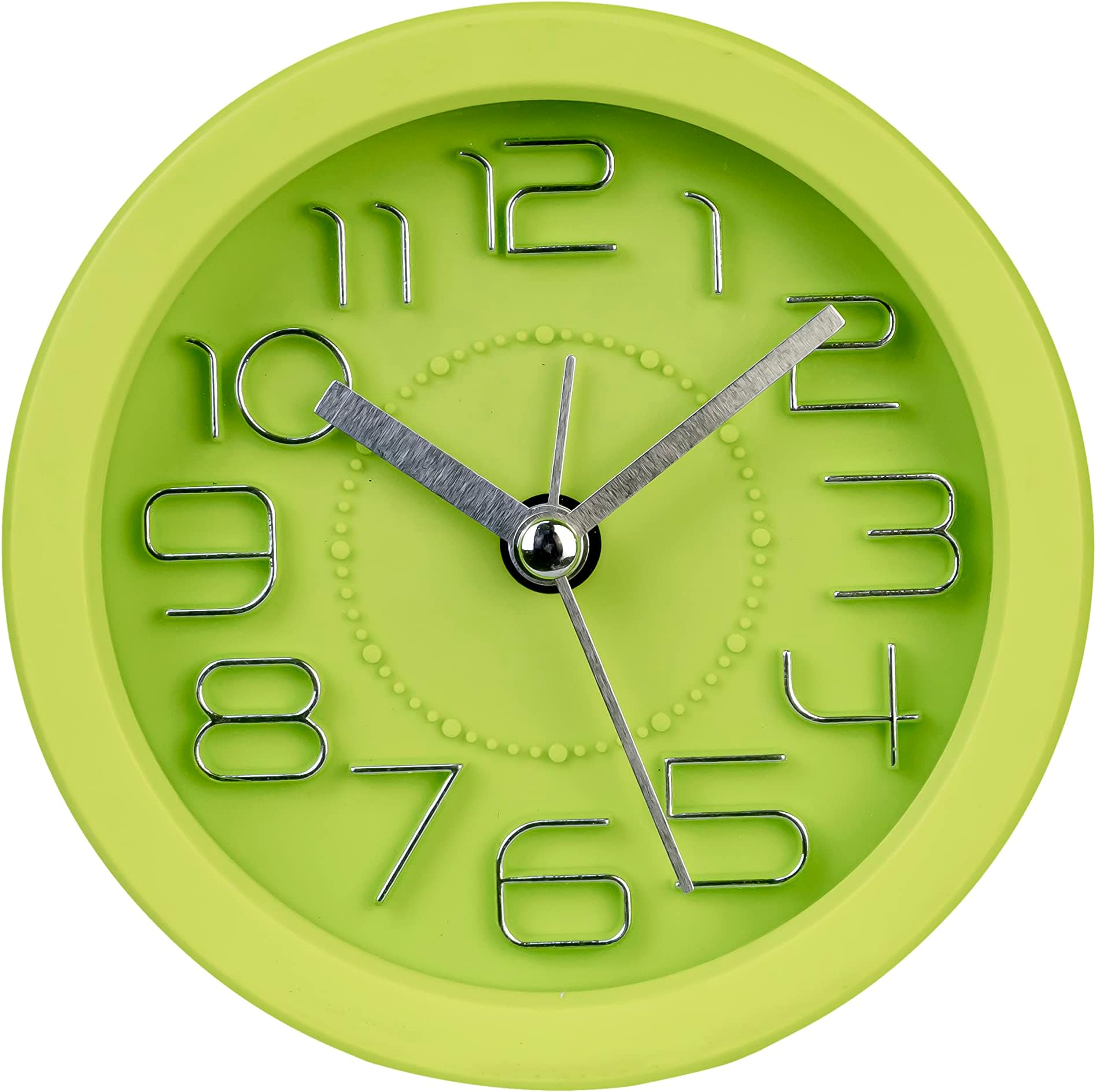 Home Alarm Round Analog Clock, 10.5 cm - GREEN