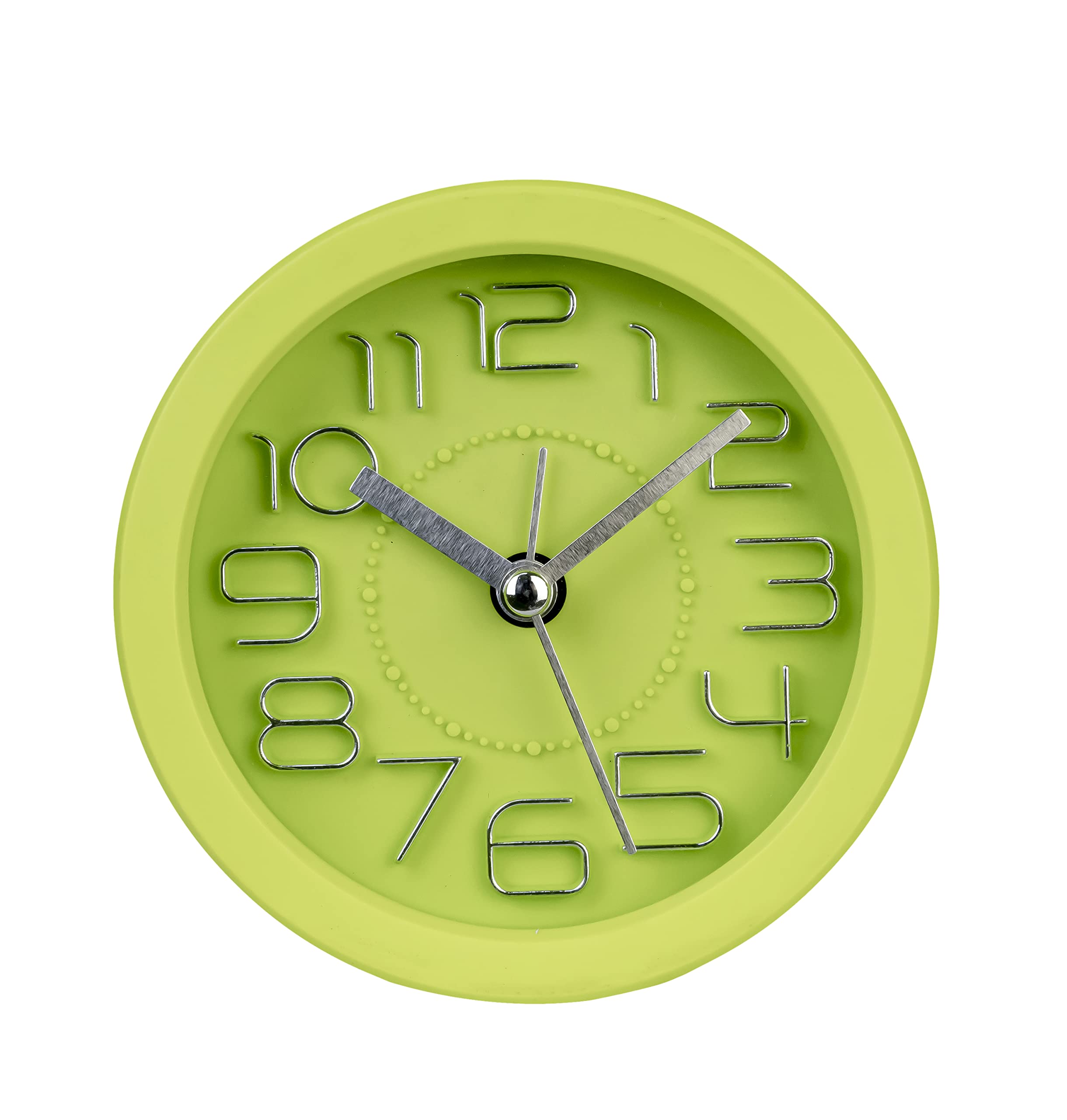 GOGOHome Alarm Round Analog Clock, 10.5 cm - GREEN