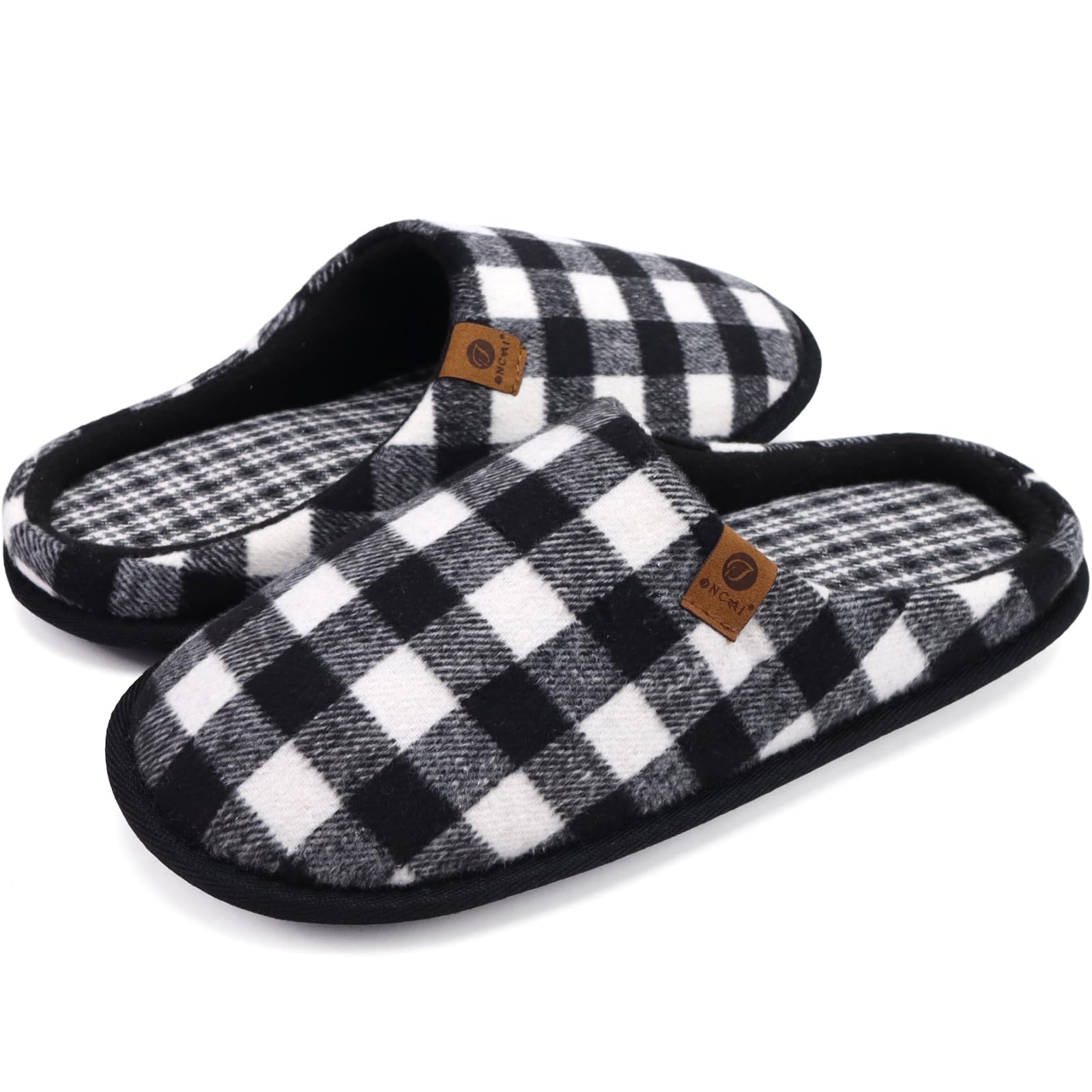 ONCAI Pantofole da Uomo Invernali, Comoda Memory Foam Calde Scarpe da Casa in Lana Con Suola Antiscivolo Taglia 40-49 EU