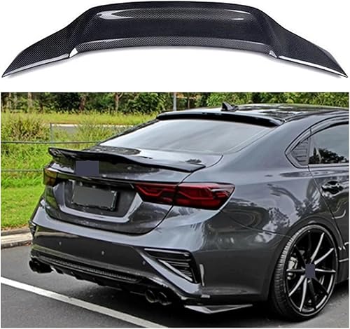 Miniatura 6 de Tapa trasera del maletero de cola de pato compatible con Kia K3 Cerato Forte Sport GT 2019 2020 2021 Accesorios de ajuste de fibra de carbono (color