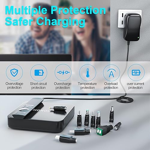 Miniatura 3 de SoulBay Adaptador universal ACDC 41W Fuente de alimentación conmutada Multi Voltaje DC 6V 9V 12V 2A 15V 18V 24V 1.5A Cargador con 11 unids