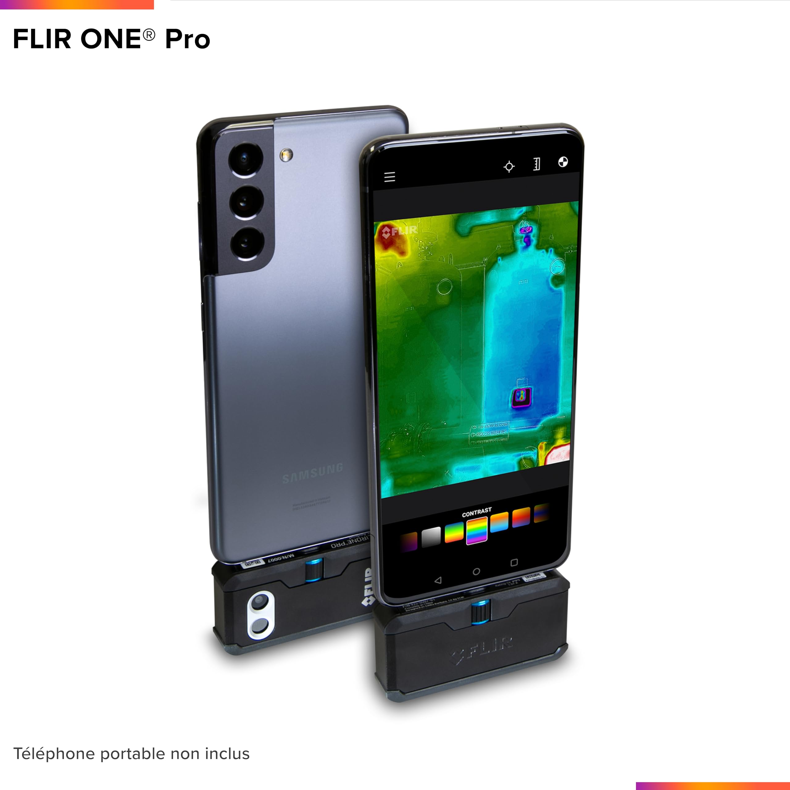 Flir One Pro - Caméra Thermique pour Smartphones Android (USB-C), Super résolution 480x360 (160x120 IR natif)
