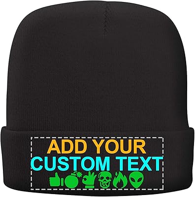 Custom Text - Port & Company Beanie CP07, Black