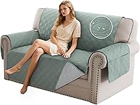 Vista 10 de PrinceDeco Fundas 100% impermeables para sofá de 3 cojines, fundas de sofá modernas con correas elásticas, protector de muebles grueso y suave, apto