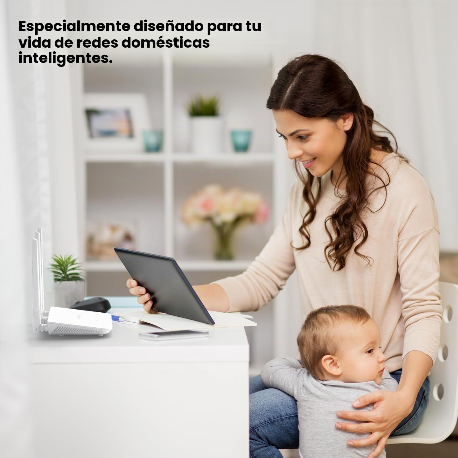 Tenda F3 Router WiFi N300 - Router Inalámbrico a 2,4 GHz WiFi, Punto de Acceso con 3 5dBi Antenas, 3 Puertos LAN/WAN Fast Ethernet, Control Parental, Red de Invitados, WISP, Fácil de Configurar