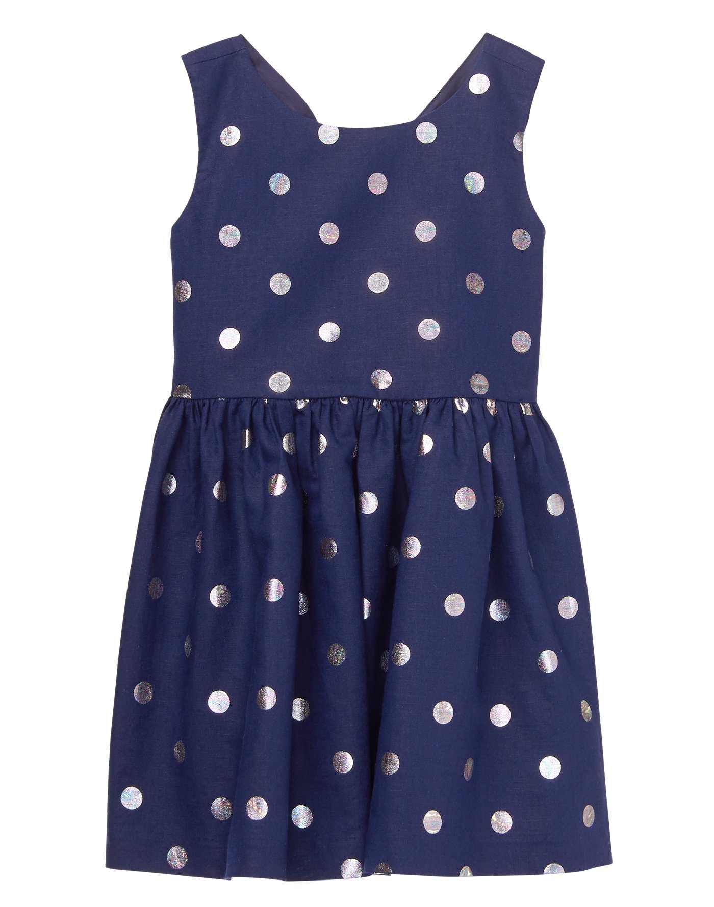Robe Fille Gymboree Noir à Pois Argentés - Sans Manches - Taille 4 - Longueur Genou - Neuve Avec étiquettes