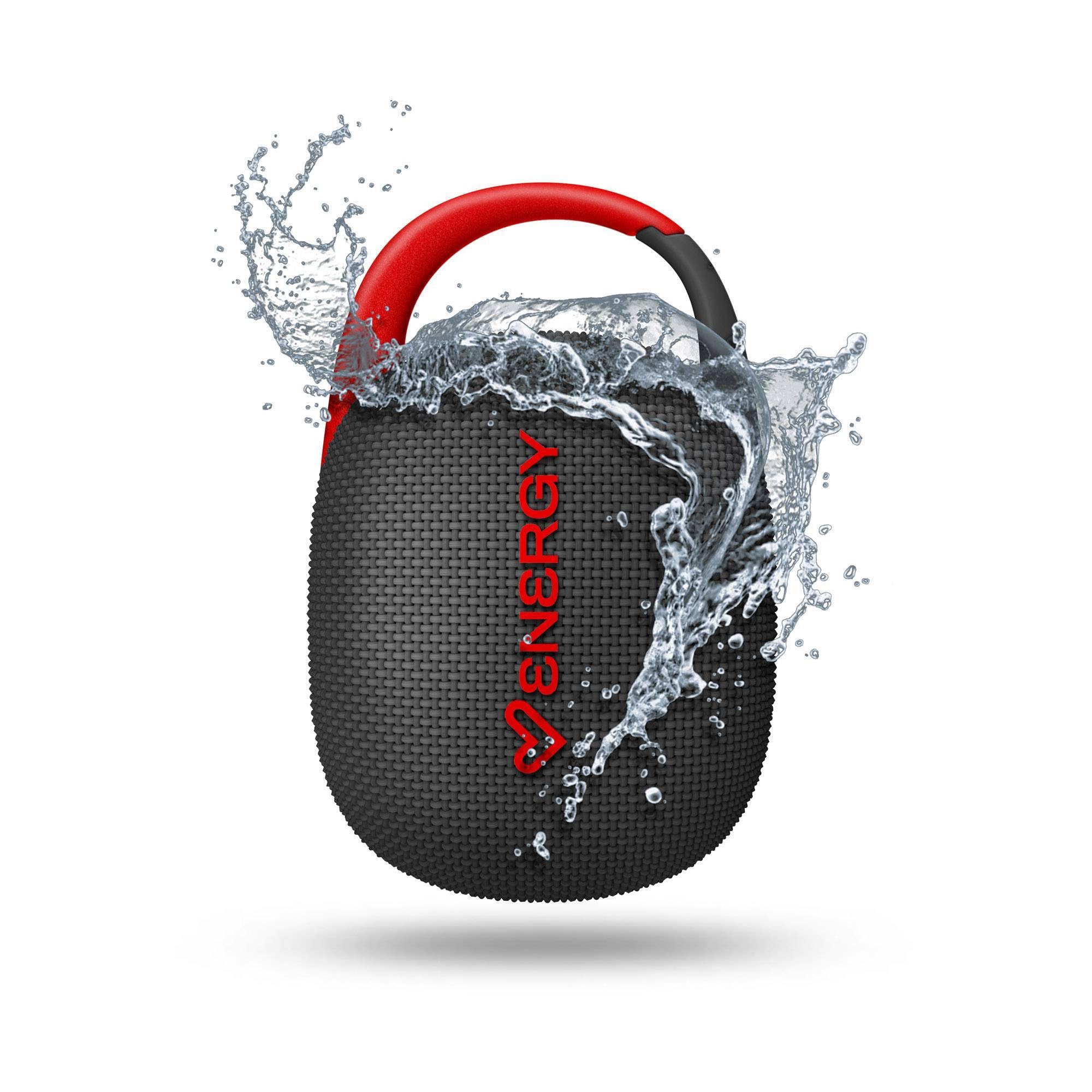 Energy Sistem Clip Altavoz Bluetooth Portatil Pequeño 9W IPX7 Resistente al Agua 18H de Bateria Radio FM True Wireless Stereo con MicroSD y Clip Integrado