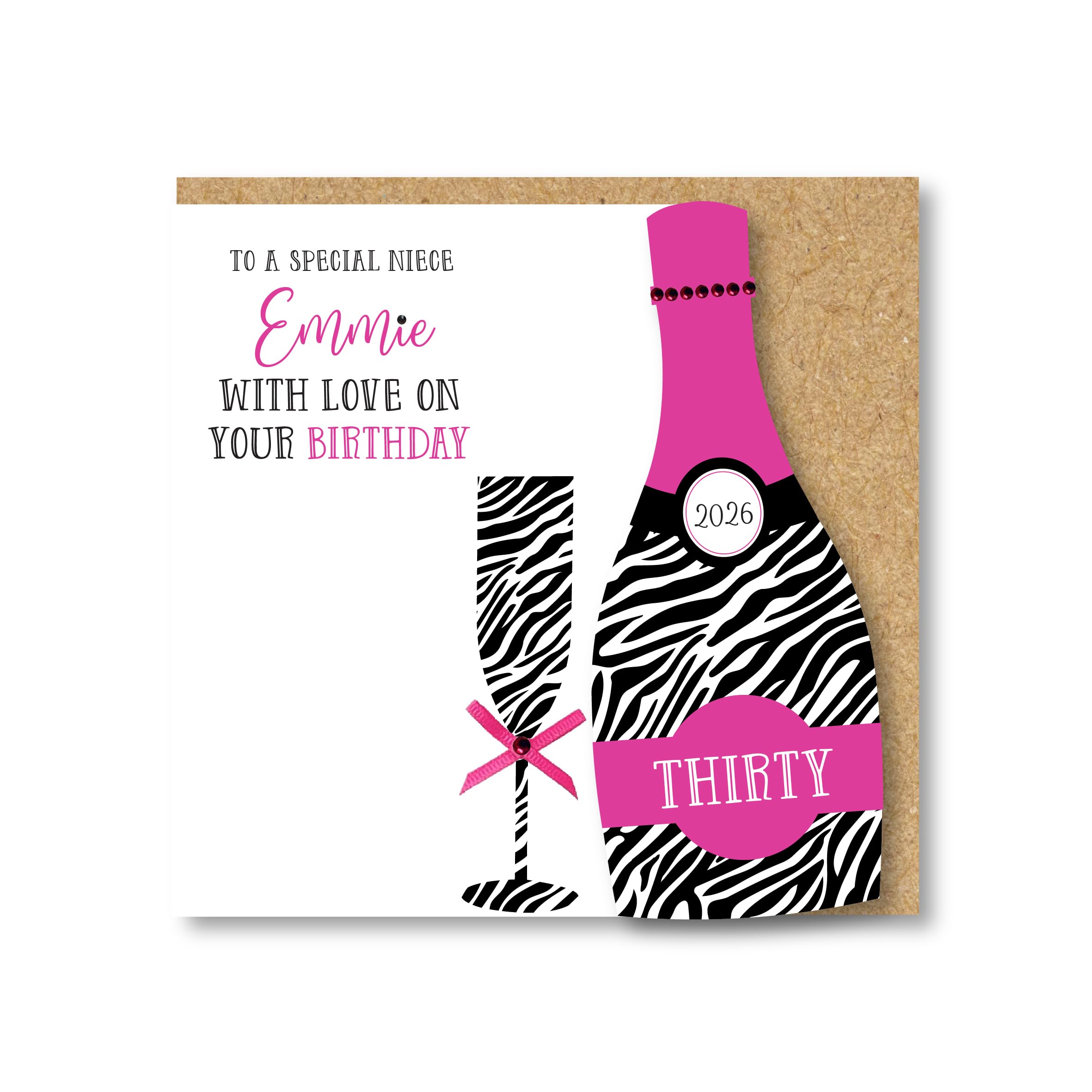 Personalised Handmade Birthday Card, 18th 21st 30th 40th 50th 60th 70th 80th, Daughter Niece Friend Sister Granddaughter Goddaughter