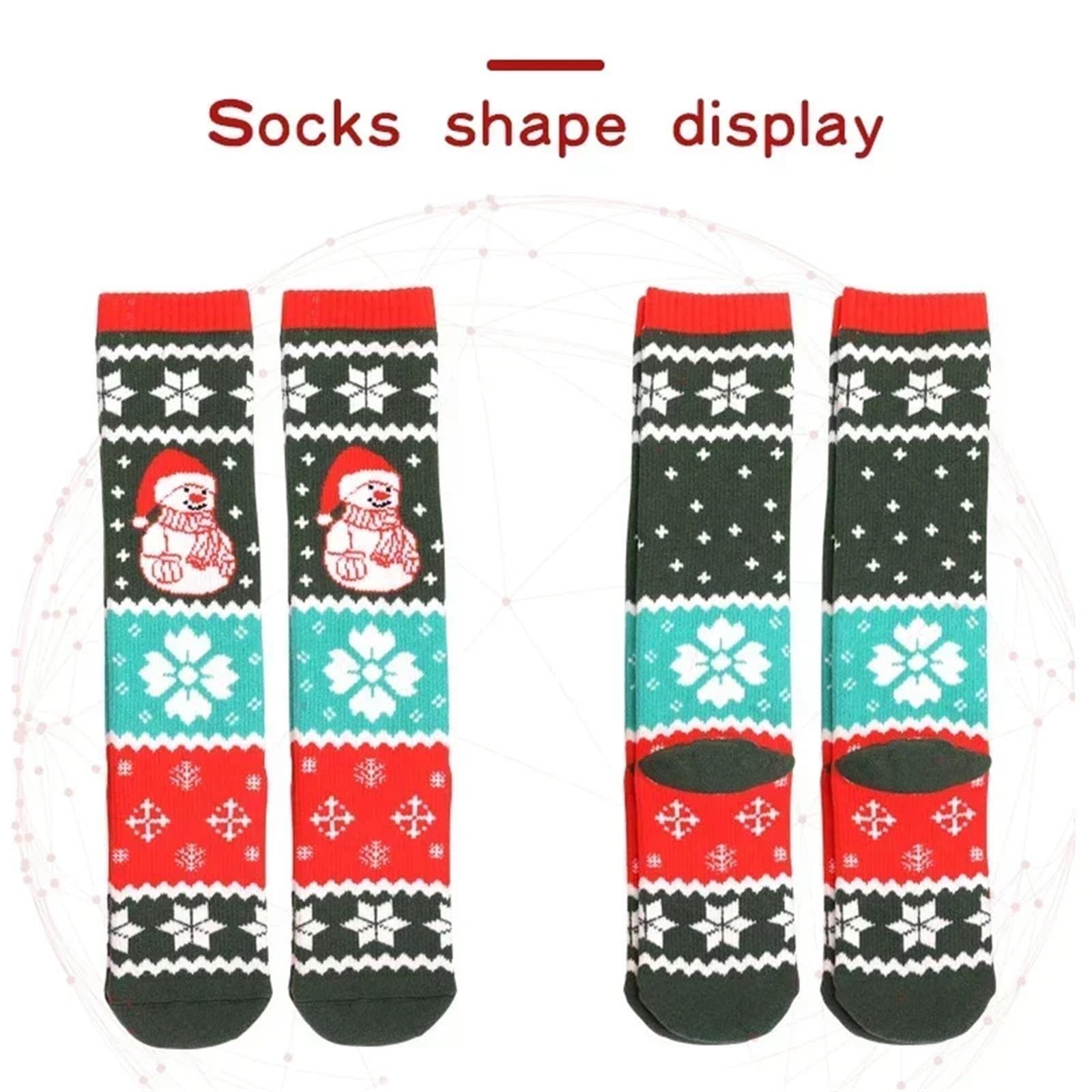 Calcetines de esquí for niños, cálidos, térmicos, for deportes invierno, largos, gruesos, algodón, for Navidad Para Esquiar, Snowboard