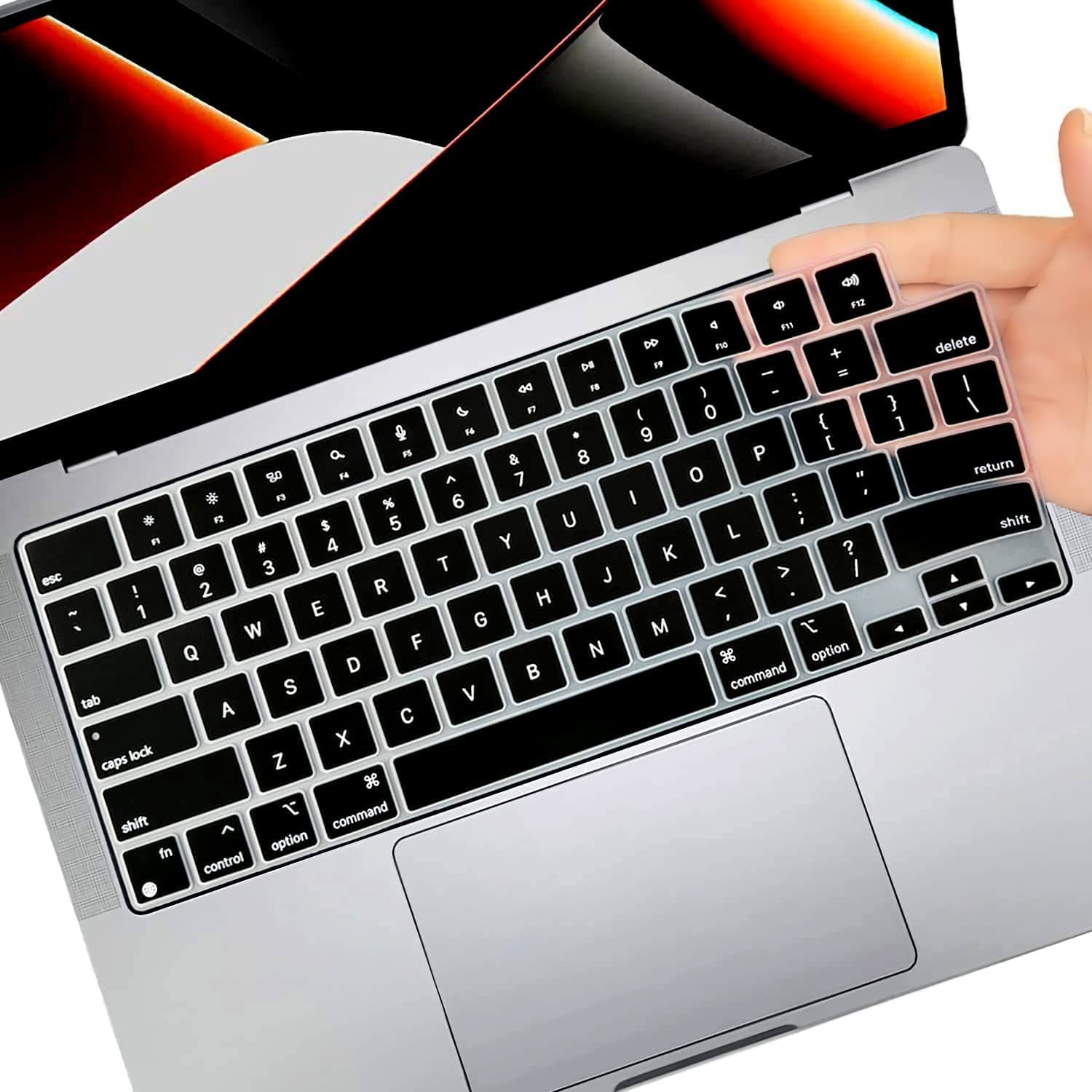 OJOS Keyboard Cover Skin Compatible with 2023-2021 MacBook Pro 14 16 inch M3 M2 Pro/Max A2918 A2992 A2991 A2779 A2780, 2023 MacBook Air 15 inch M2 A2941 Keyboard Protector, Black (B0B7TS32WL) Amazon Price History, Amazon Price Tracker