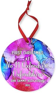 Personalised Christmas tree decoration, Personalised Cristmas ornament, Emerald design ornament, Christmas 2022, Mdf ornament, Ceramic ornament, Family gift, Gift for men and women (Mdf)