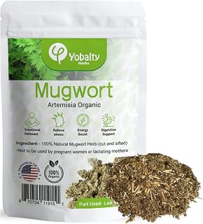 Mugwort Organic, 4 oz/113 Gr, Lucid Dream Tea, Artemisia Vulgaris, Mugwort Dried Herbs, Herbal leaves Tea, 4oz/113 GR, Mug...