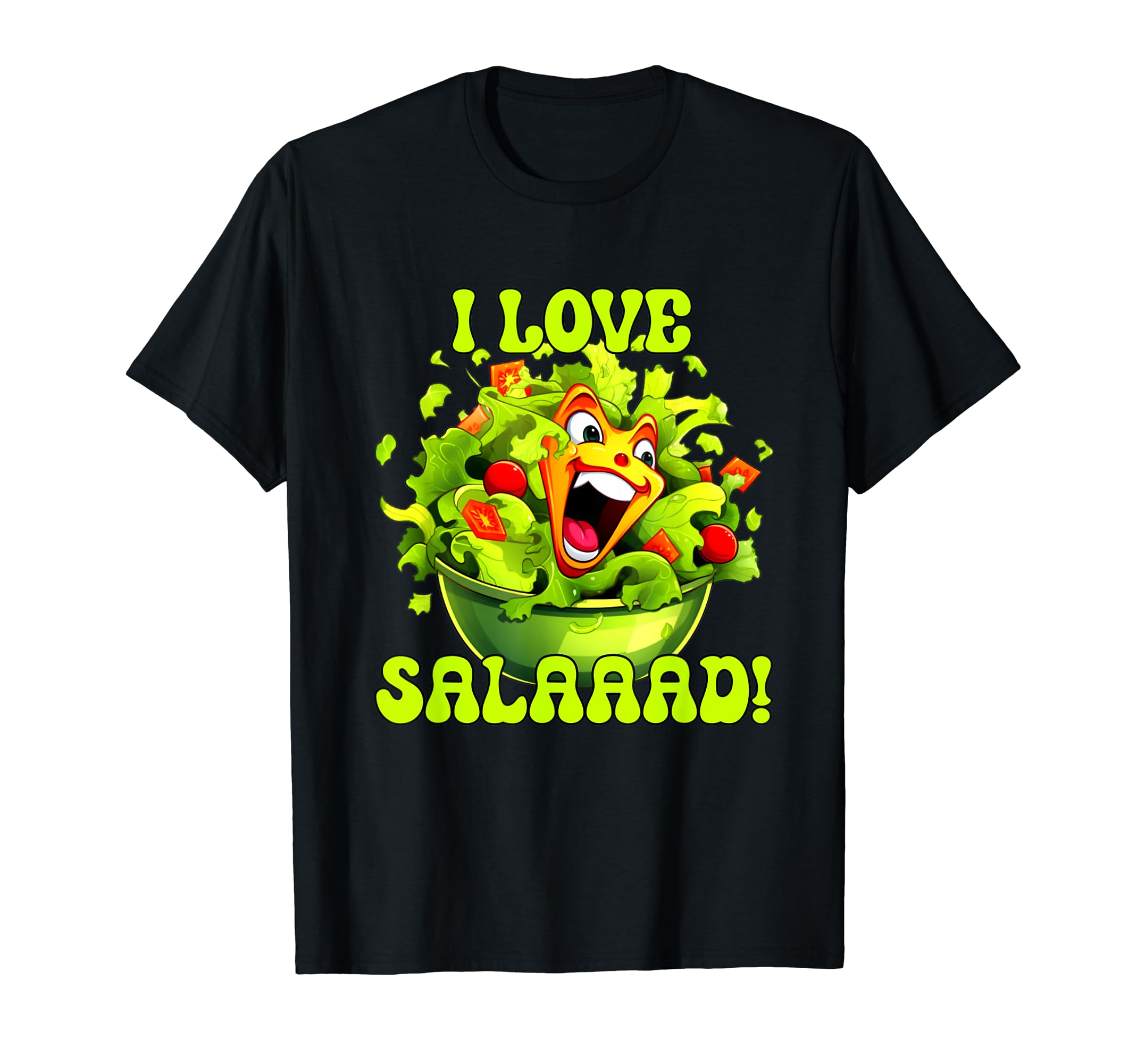 Salad Lovers TeesI Love Salad Funny Salad Face Lettuce Vegetable Vegan Lovers T-Shirt