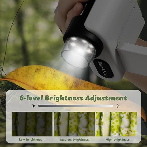 Miniatura 6 de Microscopio de mano para niños, regalos de cumpleaños de Navidad para niños de 3 a 12 años, 1000 microscopios de bolsillo para cámara, microscopios